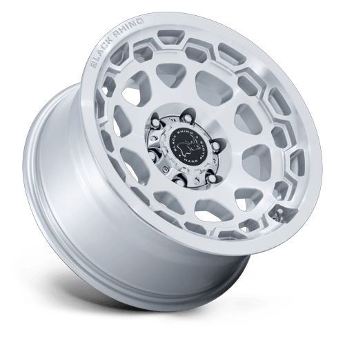 Black Rhino Hard Alloys BR026 CONGO 17x8.5 Gloss Silver W/ Machined Face 6x135 35mm