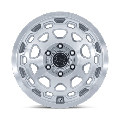 Black Rhino Hard Alloys BR026 CONGO 17x8.5 Gloss Silver W/ Machined Face 5x114.3 35mm