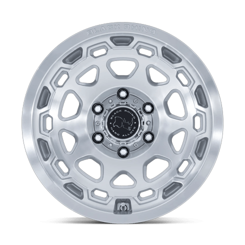 Black Rhino Hard Alloys BR026 CONGO 17x8.5 Gloss Silver W/ Machined Face 5x114.3 35mm