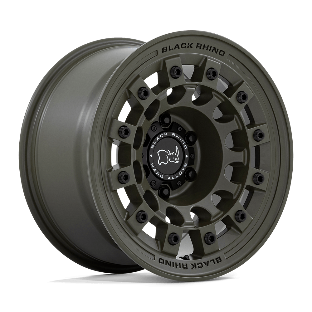 Black Rhino Hard Alloys FUJI 17x8 Olive Drab Green 5x114.3 30mm