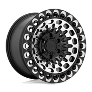 Black Rhino Hard Alloys LABYRINTH 17x9.5 Gloss Black W Mach Face & Mill 6x135 12mm