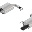 Borla Atak S Rear Section 15-17 Ford Mustang GT 5.0L V8 MT/AT 2.5in pipe 4in tip (Black Chrome)