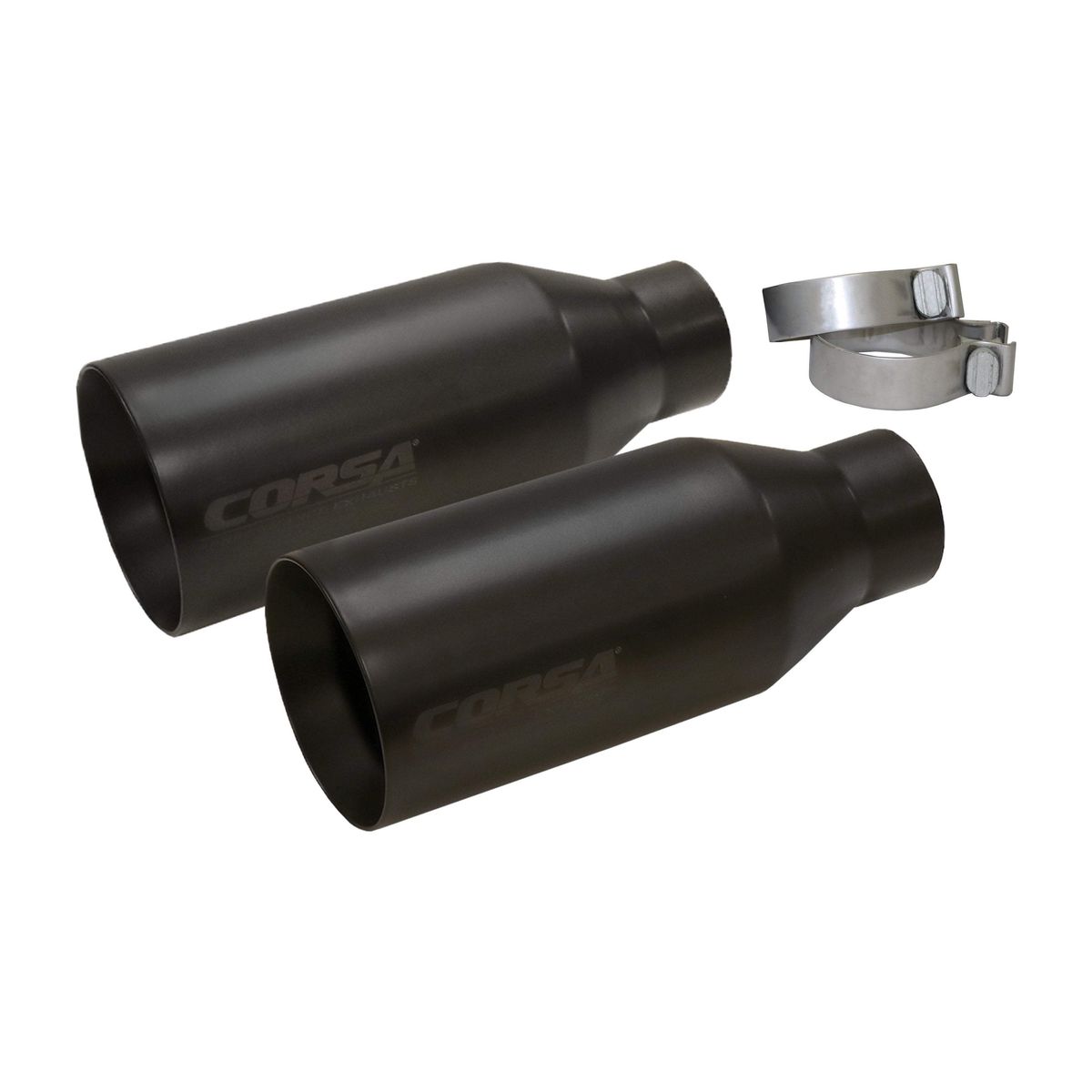 CORSA 14051BPC black 5-inch replacement exhaust tip kit for 2017-2020 Ford F-150 Raptor