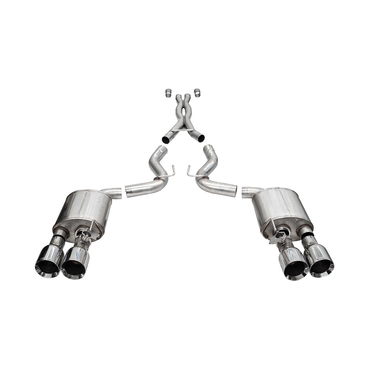 CORSA 21292 polished active-valve cat-back exhaust for 2020-2022 Ford Mustang Shelby GT500