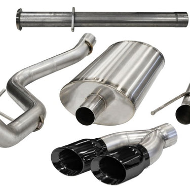 Corsa 2011-2014 Ford F-150 Raptor 6.2L V8 145in Wheelbase Black Xtreme Cat-Back Exhaust