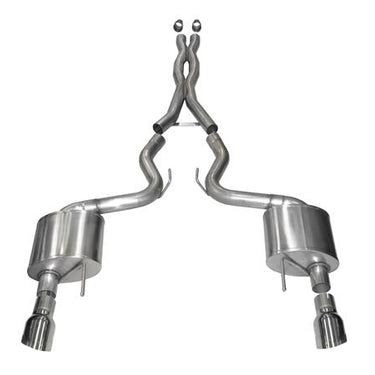 Corsa 2015-2017 Ford Mustang GT 5.0 3in Cat Back Exhaust Polish Dual 4.5in Tip (Xtreme)