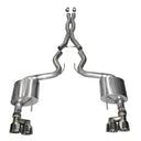 Corsa 2015-2017 Ford Mustang GT 5.0 3in Cat Back Exhaust Polish Quad Tips (Xtreme)