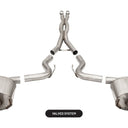 Corsa 2015-2020 Ford Mustang GT350/R 5.2L V8 Dual Rear Cat-Back- Stainless Dual Rear Exit
