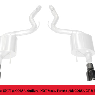 Corsa 2015-2025 Ford Mustang GT 3.0in Inlet / 4.5in Outlet Black PVD Tip Kit (For Corsa ExhaustOnly)