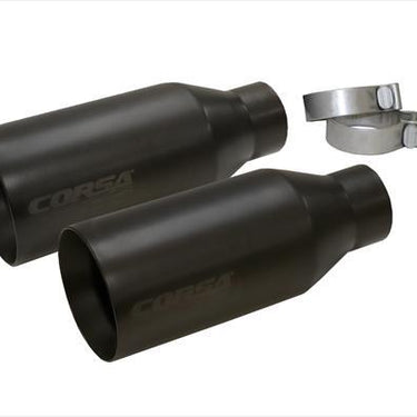 Corsa 2017-2020 Ford F-150 Raptor 3in Inlet / 5in Outlet Black Cerakote Tip Kit (For Corsa Exh Only)