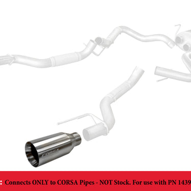 Corsa 2017-2020 Ford F-150 Raptor 3in Inlet / 5in Outlet Satin Polished Tip Kit (For Corsa Exh Only)