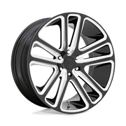 DUB 1PC S255 FLEX 22x9.5 Gloss Black Milled 6x135 30mm