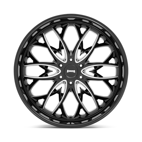 DUB 1PC S263 OG 22x9.5 Gloss Black Milled 6x135 30mm