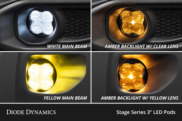 Diode Dynamics SS3 Pro Type FT Kit ABL - Yellow SAE Fog
