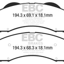 EBC 15+ Ford F150 2.7 Twin Turbo (2WD) Yellowstuff Front Brake Pads