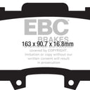 EBC 15+ Ford Mustang 2.3 Turbo Performance Pkg Yellowstuff Front Brake Pads
