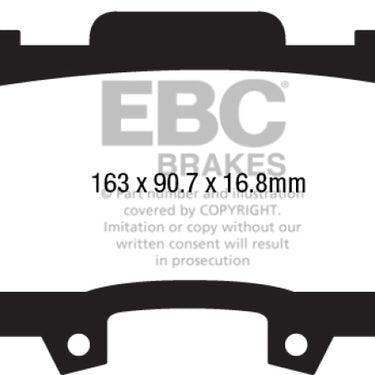 EBC 15+ Ford Mustang 2.3 Turbo Performance Pkg Yellowstuff Front Brake Pads