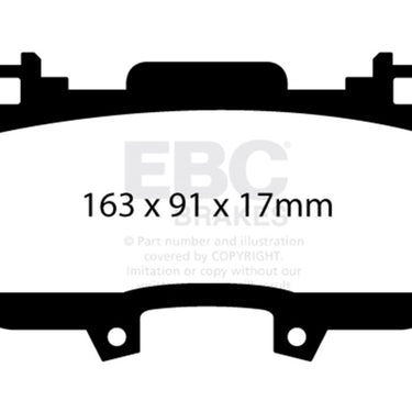 EBC 15+ Ford Mustang 2.3 Turbo Performance Pkg Yellowstuff Front Brake Pads