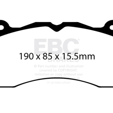 EBC 15+ Ford Mustang 5.0 Performance Pkg Yellowstuff Front Brake Pads