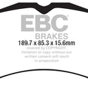 EBC 15+ Ford Mustang 5.0 Performance Pkg Yellowstuff Front Brake Pads