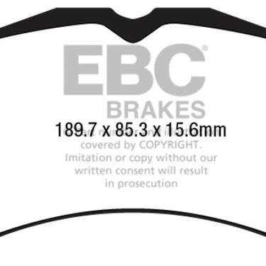 EBC 15+ Ford Mustang 5.0 Performance Pkg Yellowstuff Front Brake Pads