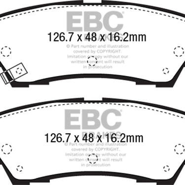 EBC 2015+ Ford Mustang 5.0L (w/Performance Package) Bluestuff Rear Brake Pads