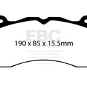 EBC 2015+ Ford Mustang (6Th Gen) 2.3L Turbo (GT Package) Bluestuff Front Brake Pads