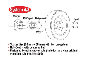 Eibach Pro-Spacer System 30mm Black Spacer - 2015 Ford Mustang Ecoboost / V6 / GT