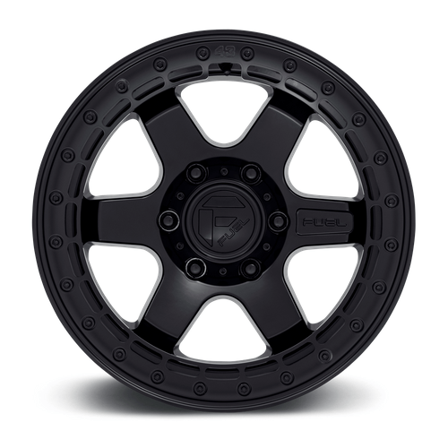 Fuel 1PC D122 BLOCK BEADLOCK 17x8.5 Matte Black W/ M-Black Ring 6x135 0mm