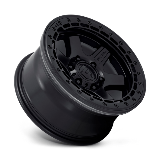 Fuel 1PC D122 BLOCK BEADLOCK 17x8.5 Matte Black W/ M-Black Ring 6x135 0mm