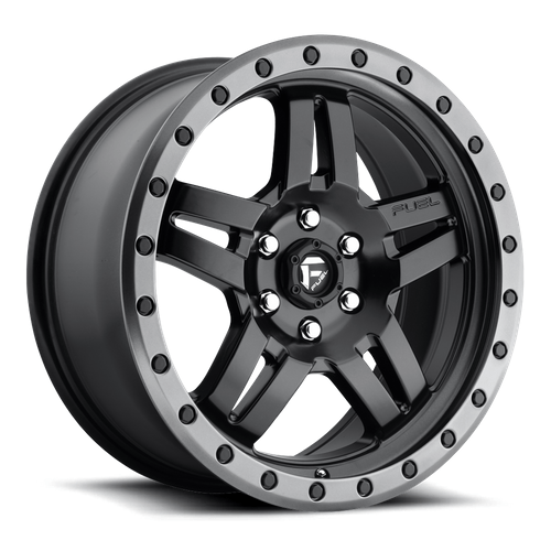 Fuel 1PC D557 ANZA 18x9 Matte Black Gun Metal Ring 6x135 1mm
