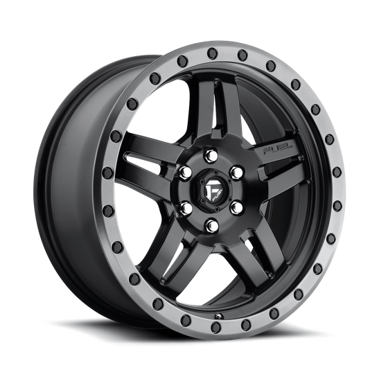 Fuel 1PC D557 ANZA 18x9 Matte Black Gun Metal Ring 6x135 1mm