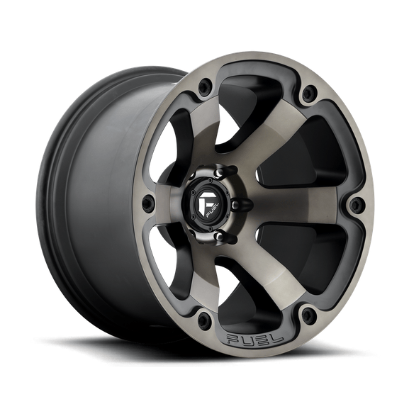 Fuel 1PC D564 BEAST 18x9 Matte Black Double Dark Tint 6x135 1mm