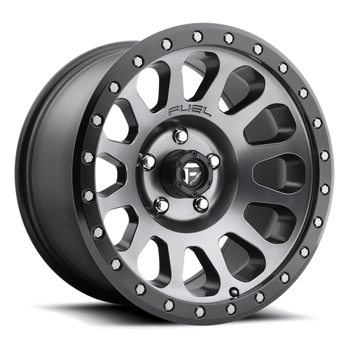 Fuel 1PC D601 VECTOR 18x9 Matte Gunmetal Black Bead Ring 6x135 1mm
