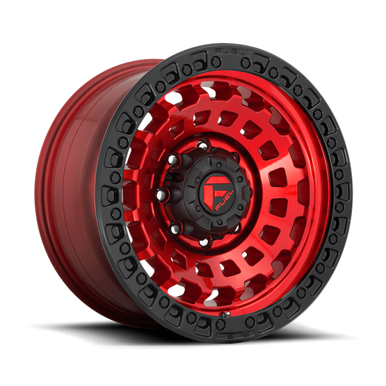 Fuel 1PC D632 ZEPHYR 18x9 Candy Red Black Bead Ring 6x135 1mm