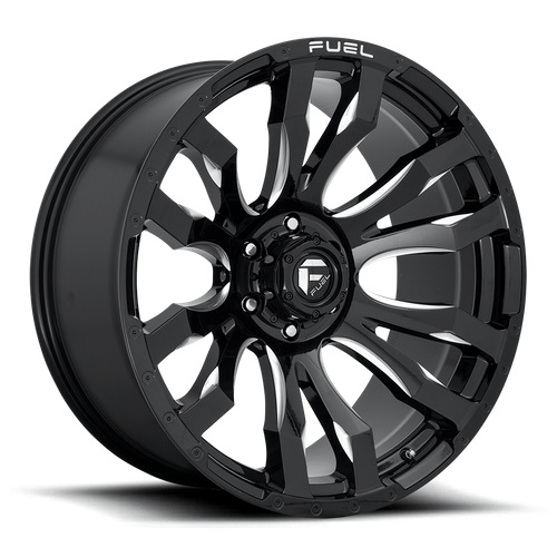 Fuel 1PC D673 BLITZ 20x9 Gloss Black Milled 6x135 20mm