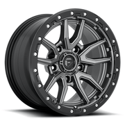 Fuel 1PC D680 REBEL 22x9 Matte Gunmetal Black Bead Ring 6x135 20mm