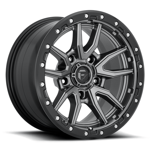 Fuel 1PC D680 REBEL 22x9 Matte Gunmetal Black Bead Ring 6x135 20mm