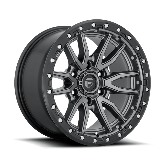 Fuel 1PC D680 REBEL 18x9 Matte Gunmetal Black Bead Ring 6x135 20mm