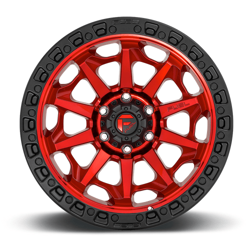 Fuel 1PC D695 COVERT 17x9 Candy Red Black Bead Ring 6x135 1mm