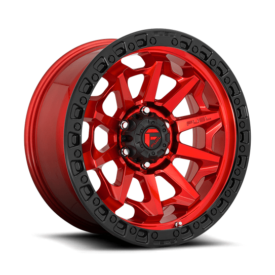 Fuel 1PC D695 COVERT 18x9 Candy Red Black Bead Ring 6x135 -12mm