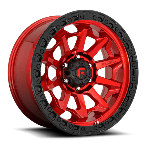 Fuel 1PC D695 COVERT 18x9 Candy Red Black Bead Ring 6x135 1mm