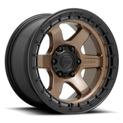 Fuel 1PC D751 BLOCK 17x9 Matte Bronze W/ Black Ring 6x135 1mm