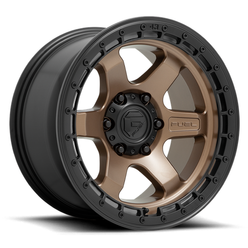 Fuel 1PC D751 BLOCK 17x9 Matte Bronze W/ Black Ring 6x135 1mm