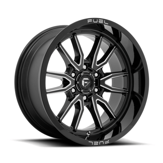 Fuel 1PC D761 CLASH 18x9 Gloss Black Milled 6x135 1mm