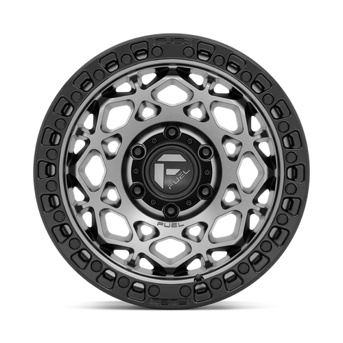 Fuel 1PC D784 UNIT 17x9 Gunmetal W/ Matte Black Ring 6x135 -12mm