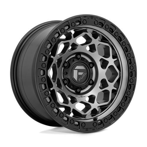 Fuel 1PC D784 UNIT 17x9 Gunmetal W/ Matte Black Ring 6x135 -12mm
