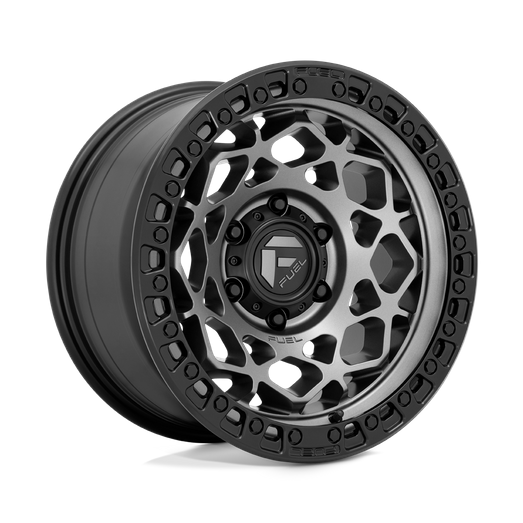 Fuel 1PC D784 UNIT 17x9 Gunmetal W/ Matte Black Ring 6x135 -12mm