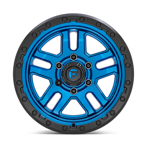 Fuel 1PC D790 AMMO 17x9 Blue W/ Black Lip 6x135 -12mm