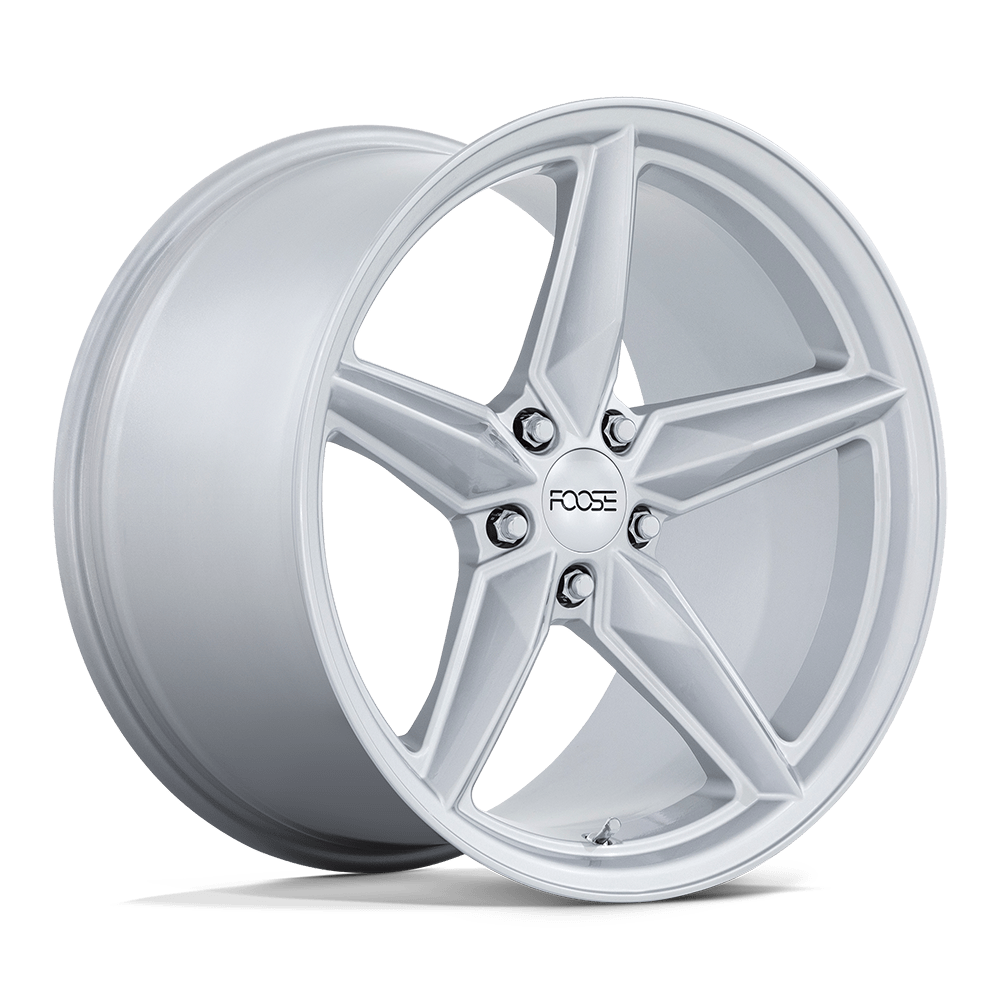 Foose 1PC F174 CF8 19x11 Gloss Silver 5x114.3 50mm